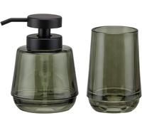 Sealskin Mood Juego de baño - Dispensador de jabón 380 ml - Vaso para cepillos de dientes - Verde