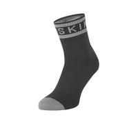 SEALSKINZ calcetín Hydrostop Impermeable hasta el Tobillo para el Clima cálido - Negro/Gris, L Unisex