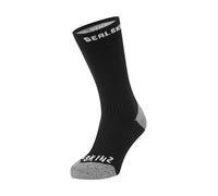 SEALSKINZ Calcetines impermeables para todo tipo de clima con puño Hydrostop., Unisex, Calcetines, 11100063010140, negro/gris, XL