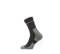 SEALSKINZ Calcetines Largos para Tobillo de Secado rápido, Negro/Gris, X-Large Solo Quickdry Ankle, Unisex-Adult, XL