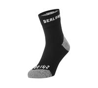SEALSKINZ Dunton - Calcetines impermeables hasta el tobillo para todo tipo de clima con Hydrostop, color negro, talla L, Negro, L