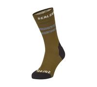 SEALSKINZ Runton - Calcetines impermeables de longitud media para clima frío con Hydrostop | Oliva | M, verde oliva, M