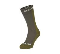 SEALSKINZ Starston - Calcetines impermeables de longitud media para clima frío, color verde oliva, talla L, verde oliva, L