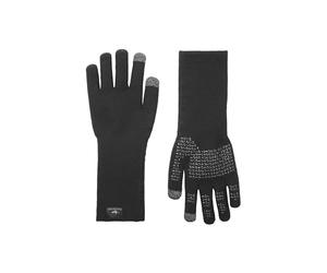 SEALSKINZ Waterproof All Weather Ultra Grip Knitted Gauntlet Guantes, Unisex, Negro, XL