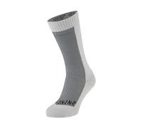 SEALSKINZ Waterproof Cold Weather Mid Length Calcetín, Hombre, Gris, Large