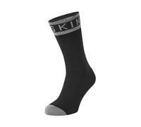 SEALSKINZ Waterproof Warm Weather Mid Length Sock with Hydrostop Calcetines, Negro, XL Unisex Adulto