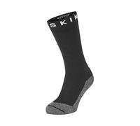 SEALSKINZ Waterproof Warm Weather Soft Touch Mid Length Calcetín, Hombre, Black/Grey Marl/White, Small
