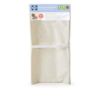 Sealy Baby Cambiador impermeable de 2 lados contorneado blanco, espuma mejorada de soja, restricción de seguridad ajustable, parte inferior apta para muebles, certificado Greenguard Gold