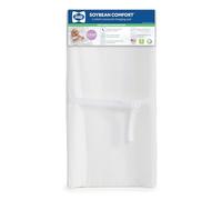 Sealy Baby Soybean Comfort - Cambiador de pañales impermeable contorneado de 3 lados para tocador o mesa, superficie y espuma duradera y fácil de limpiar, fabricado en Estados Unidos, blanco, 32 x 16