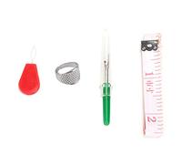Seam Rippers Kits Plastic Sewing Tools with Thimble Soft Ruler for Opening Removing Seams and Hems Complete Set for Crafters and Tailors 4 Pieces