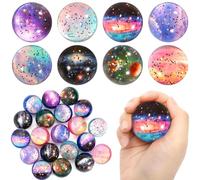 Seamart 20 Piezas Espacial Pelotas Saltarinas, 32mm Pelotas de Rebote, Pelotas de Goma de Juguete para niños, Galaxy Bouncy Balls para Bolsas Regalos, Relleno Piñata, Fiesta y Cumpleaños