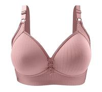 Seamless Bra Women Push Up Without Underwire Comfortable Hold No Underwear with Wire Bralette for Everyone, Hot Pink, 10(Pink,14)