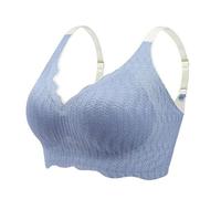 Seamless Bra Women's Jelly Gel Shaping All Day Tender Care for Women, Blue, M(Blue,XL)