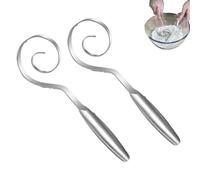 Seamless Dough Whisk for Sourdough, 430 Stainless Steel Dough Whisk, One-Piece Seamless Design, Easy Clean & Dishwasher Safe, for Heavy Doughs, Cookies (2PCS)