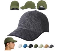 Seamless Packable Lightweight Sports Baseball Cap,Ultra-Breathable Washable & Portable Quick-Dry Hat with Adjustable Strap (Grey)