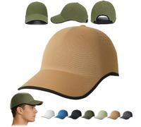 Seamless Packable Lightweight Sports Baseball Cap,Ultra-Breathable Washable & Portable Quick-Dry Hat with Adjustable Strap (Khaki)