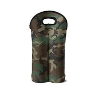 SEANATIVE Bolsa térmica térmica portátil para botellas de vino, cerveza, champán, funda protectora para los amantes del vino, Camuflaje verde militar, Organizador de bolsas