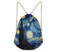 Seanative Van Gogh - Mochila con cordón para gimnasio, diseño de cielo estrellado