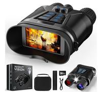 seanme Gafas de visión nocturna con cámara, prismáticos de visión nocturna 4K para adultos, infrarrojos de 3280 pies, pantalla grande de 3 pulgadas, zoom digital 8X, batería de 5000 mAh y tarjeta de