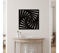 seaNpem Decoración de pared geométrica de madera, 1 paquete de escultura de pared moderna de madera bohemia hueca 3D arte de pared para sala de estar, dormitorio, oficina, decoración rústica del hogar