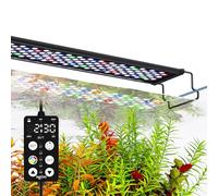 SEAOURA Luz para Acuario con Temporizador, Luces LED para Crecimiento de Plantas de Espectro Completo con Memoria de Apagado, Opción de 8 Colores, 20 Brillos para Acuario de Agua Dulce (60-75cm)