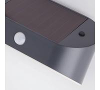 Searchlight Aplicación de pared LED solar 67421BK-PIR, detector de movimiento