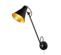 Searchlight Aplique 6302 de metal, negro-oro