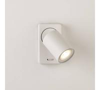 Searchlight Aplique de pared conmutado, blanco, aluminio, interruptor, GU10