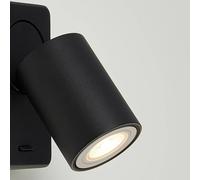 Searchlight Aplique de pared conmutado, negro, aluminio, interruptor, GU10