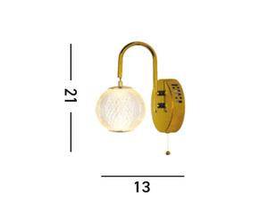 Searchlight Aplique de pared LED Allure color latón, acero, acrílico, interruptor