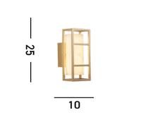 Searchlight Aplique de pared LED Mirage, altura 25 cm, dorado, acero, IP44