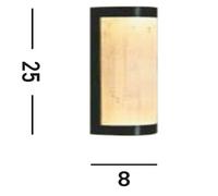 Searchlight Aplique de pared LED Nilo, altura 25 cm, negro, acero, IP44