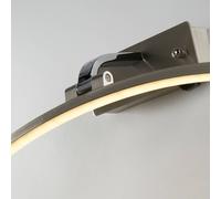 Searchlight Aplique de pared LED Santorini, ancho 40 cm, cromo, inclinable