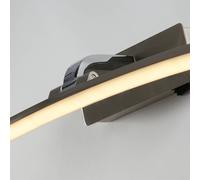 Searchlight Aplique de pared LED Santorini, ancho 50 cm, cromo, inclinable
