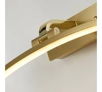 Searchlight Aplique de pared LED Santorini, anchura 40 cm, latón, inclinable True
