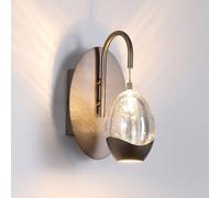 Searchlight Aplique de pared LED Seeds, color crema, ancho 11 cm, vidrio/metal True