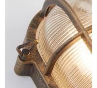 Searchlight Aplique de pared Porto, oval, negro-oro