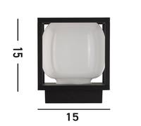 Searchlight Aplique LED para exterior Athens, IP54, negro, metal True