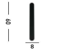 Searchlight Aplique LED para exterior Bordo, altura 60 cm, negro, aluminio EC:EPREL:2074818