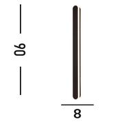 Searchlight Aplique LED para exterior Bordo, altura 90 cm, negro, aluminio True