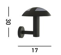 Searchlight Aplique LED para exterior MUSHROOM, IP44, negro, forma de seta True