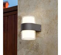 Searchlight Aplique LED para exterior Pittsburgh Up-/Downlight, negro, redondo