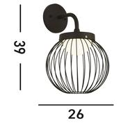 Searchlight Aplique LED para exterior X Cabin, IP44, negro, metal True