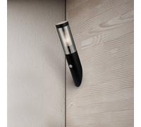 Searchlight Aplique para exterior Batton, altura 40 cm, negro/gris ahumado, con sensor