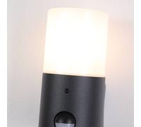 Searchlight Aplique para exterior Cannes, altura 17 cm, blanco y negro, 1 luz, con sensor