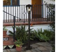 Searchlight Bolardo luminoso Bluebell, IP44, negro, altura 97 cm, metal