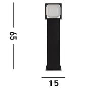 Searchlight Bolardo luminoso LED Athens, IP54, negro, altura 65 cm, metal EC:EPREL:932132