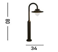 Searchlight Bolardo luminoso LED Texas, IP54, color grafito, altura 80 cm EC:EPREL:1698527