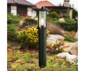 Searchlight Bolardo luminoso Pagoda, IP44, negro, altura 73 cm, metal
