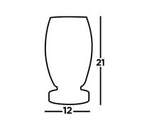 Searchlight Cyclone lámpara de mesa LED, cromo/claro, cristal, 20,5 cm de altura